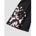 Mens Floral Print Open Front Kimono Loose Two Pieces Outfits