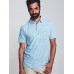 Short-Sleeve Indigo Polo - Salt Wash Indigo Stripe