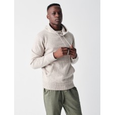 Cashmere Wool Marled Hoodie - Oatmeal Marl