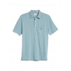 Short-Sleeve Isle Feeder Polo - Navy Teal